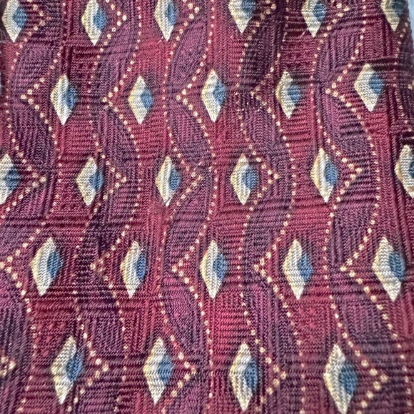 100% Silk Necktie DUO- Puritan steel gray & Harold Powell cranberry both Vintage - Picture 7 of 11